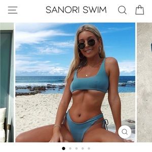 Blue Sanori bikini, size small. UNWORN WITH HYGIENE TAG